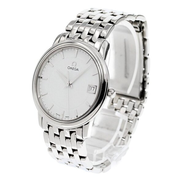 OMEGA De Ville Prestige 4510.21 Date white Dial Quartz Men's Watch - Picture 1 of 10